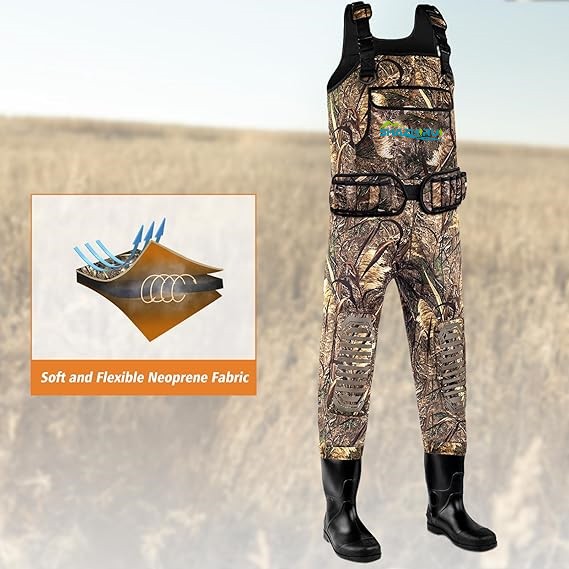 SHAZHIRUI Fishing Waders for Men, Chest Waders for Women with Boots Waterproof, Neoprene Waders for Hunting