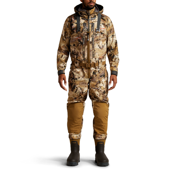 Breathable Camo Hunting Waders With Front Zipper And Remove Cotton Liner